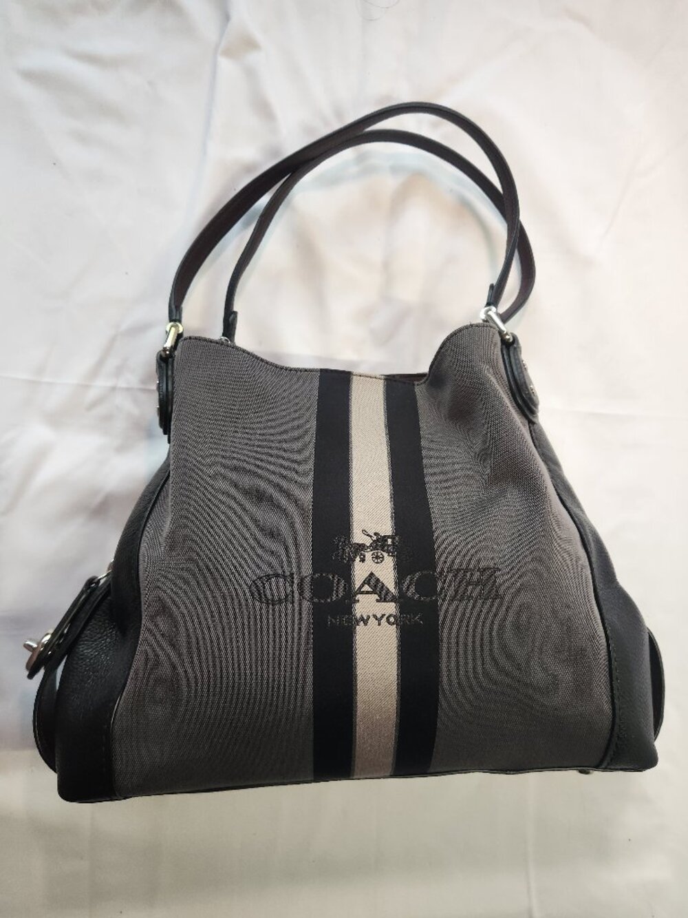 COACH Edie 31 Horse & Carriage Jacquard Shoulder Bag